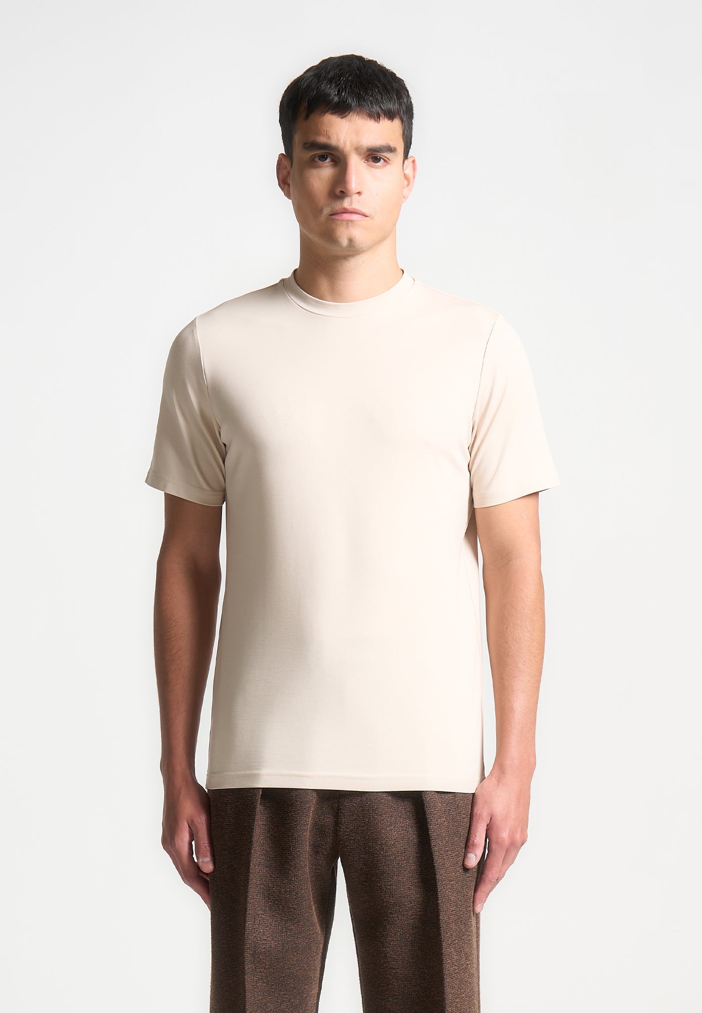 Fitted Luxe T-Shirt - Cream